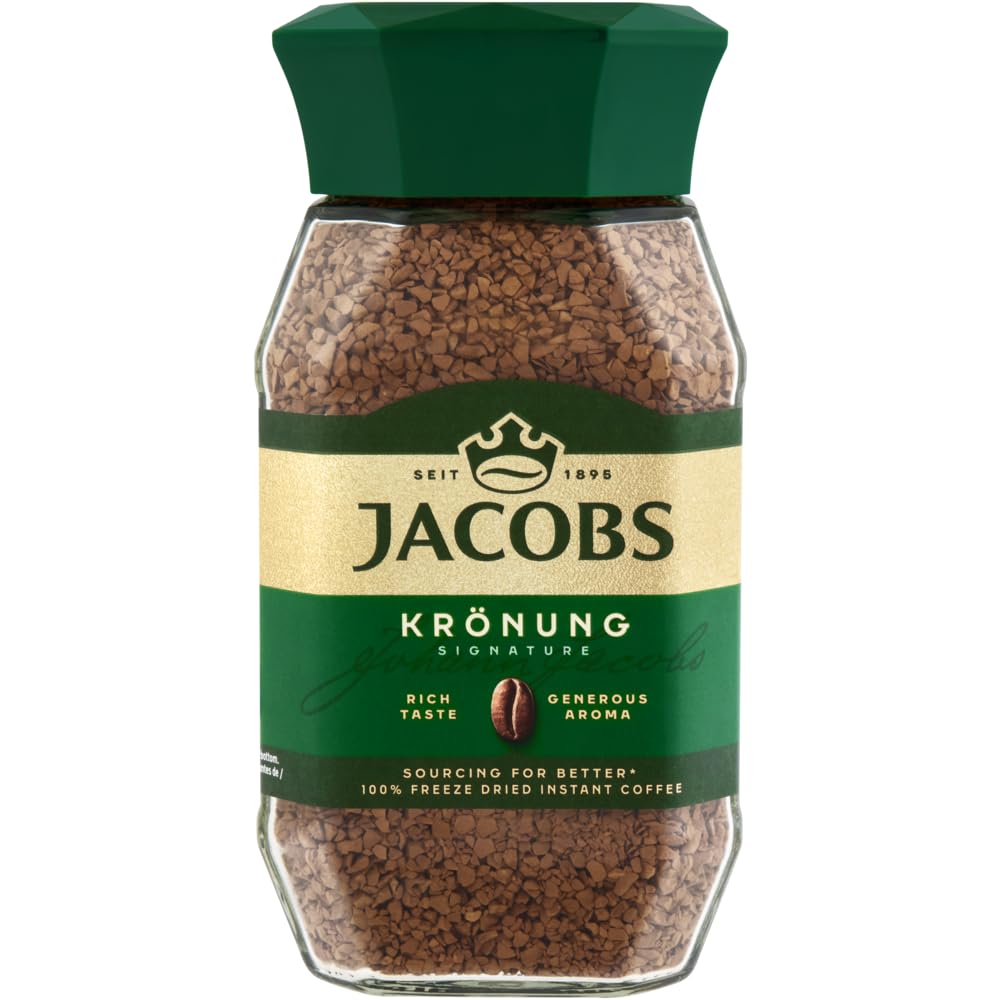 Jacobs frasco frontal mostrando diseño y cantidad 200 g, conveniencia visual