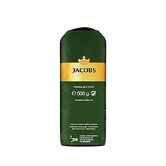Jacobs Krönung granos en primer plano que muestran textura y frescura para mejor extracción