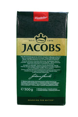 Jacobs Kronung taza servida con vapor que sugiere sabor cálido y reconfortante