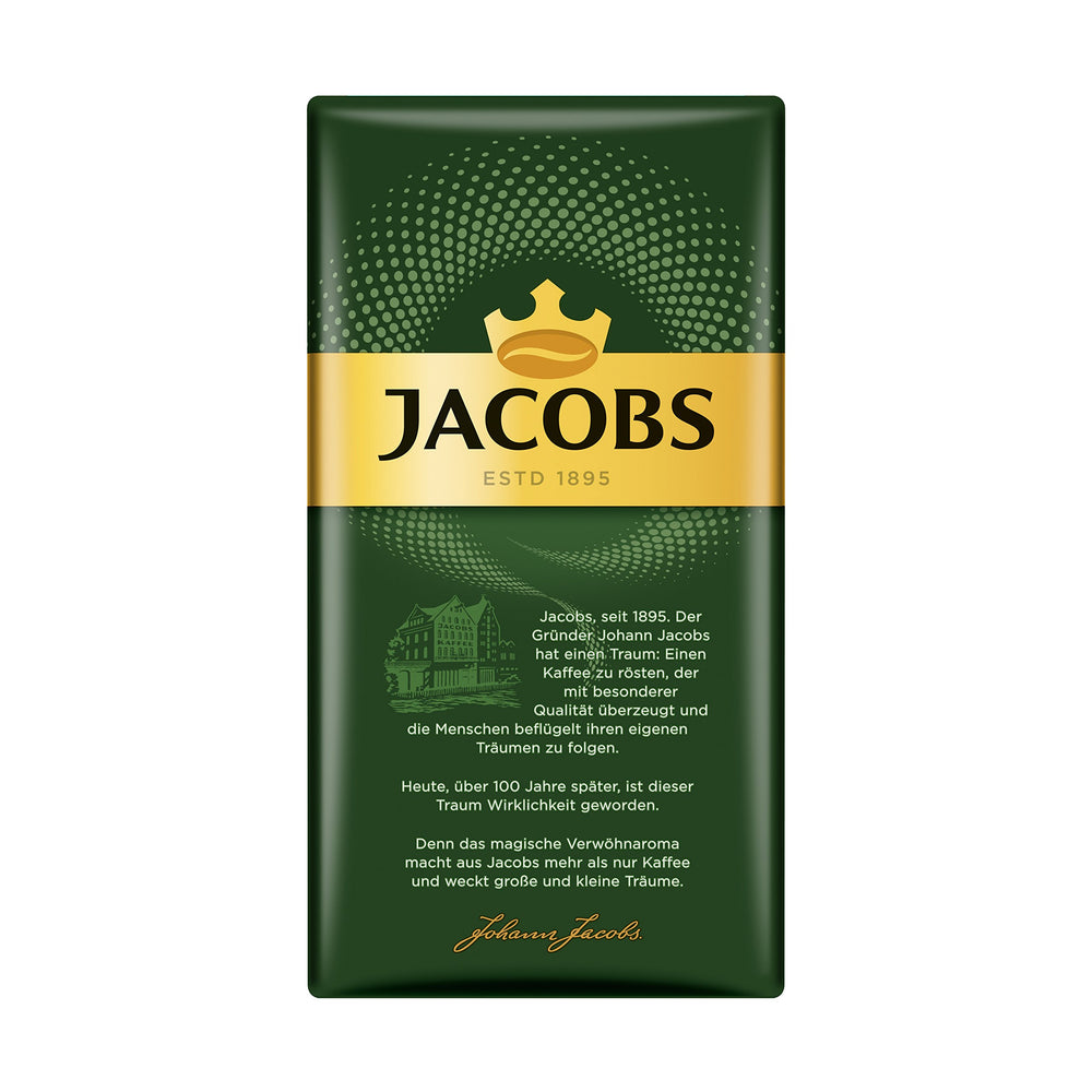Jacobs Kronung primer plano de la molienda que evidencia textura uniforme