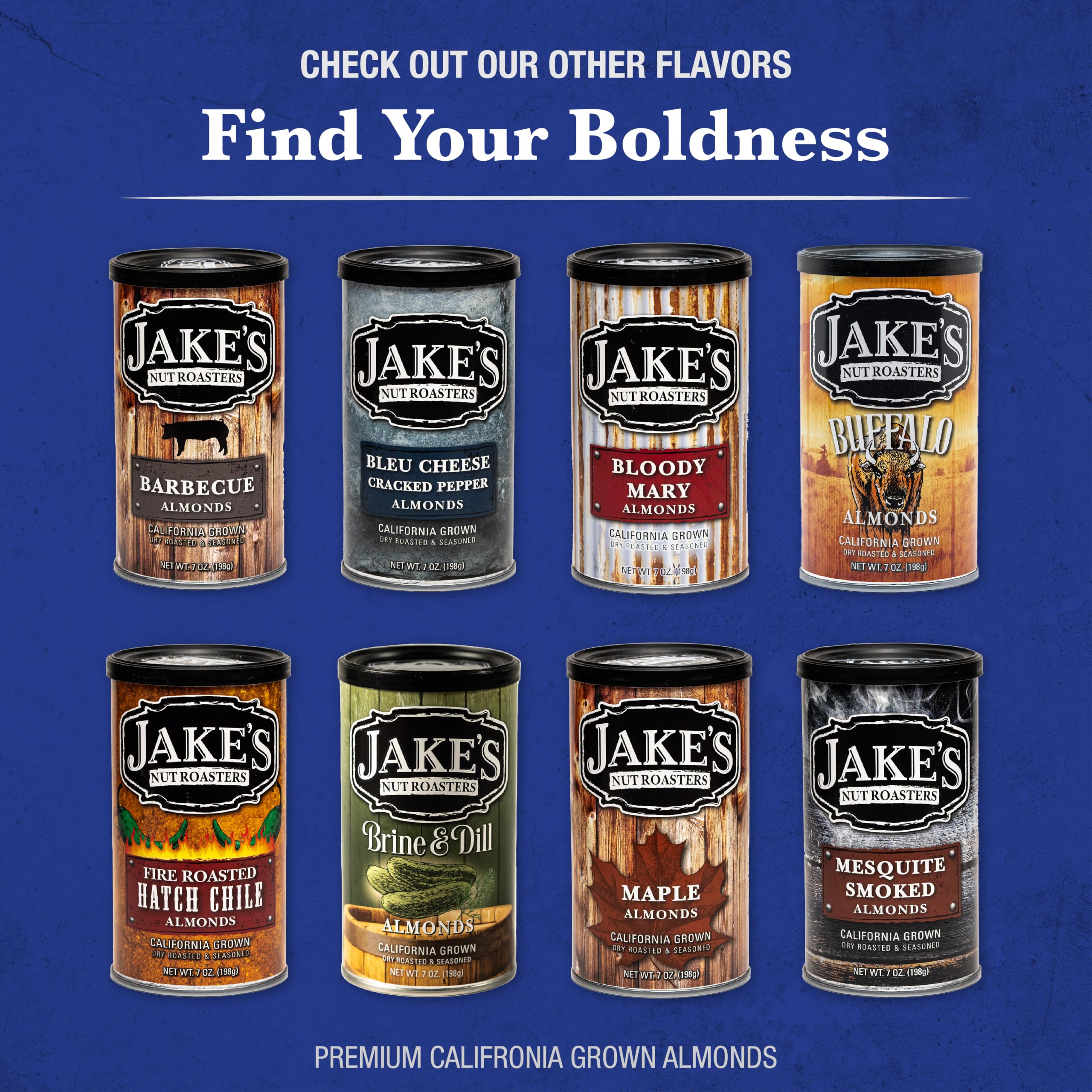 Jake's Nut Roasters pack de 2 latas apiladas listo para almacenamiento y regalo