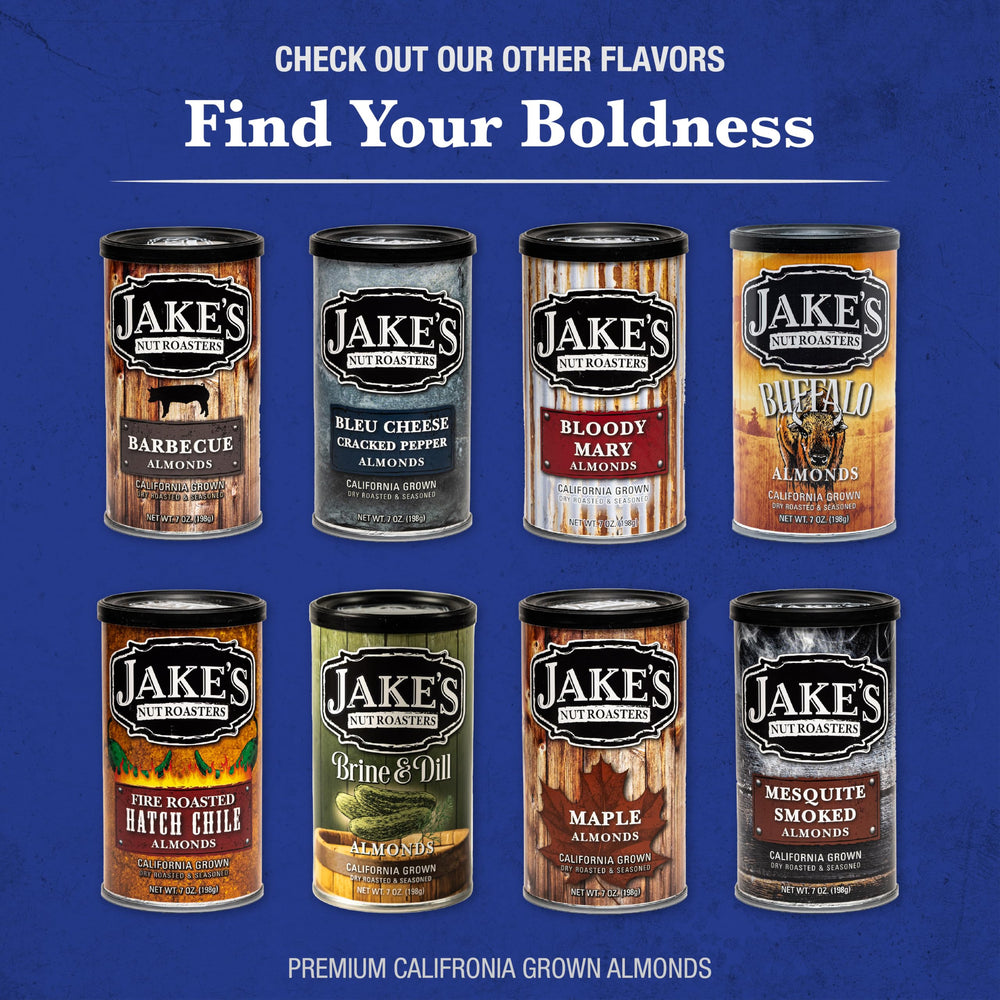 Jake's Nut Roasters pack de 2 latas apiladas listo para almacenamiento y regalo
