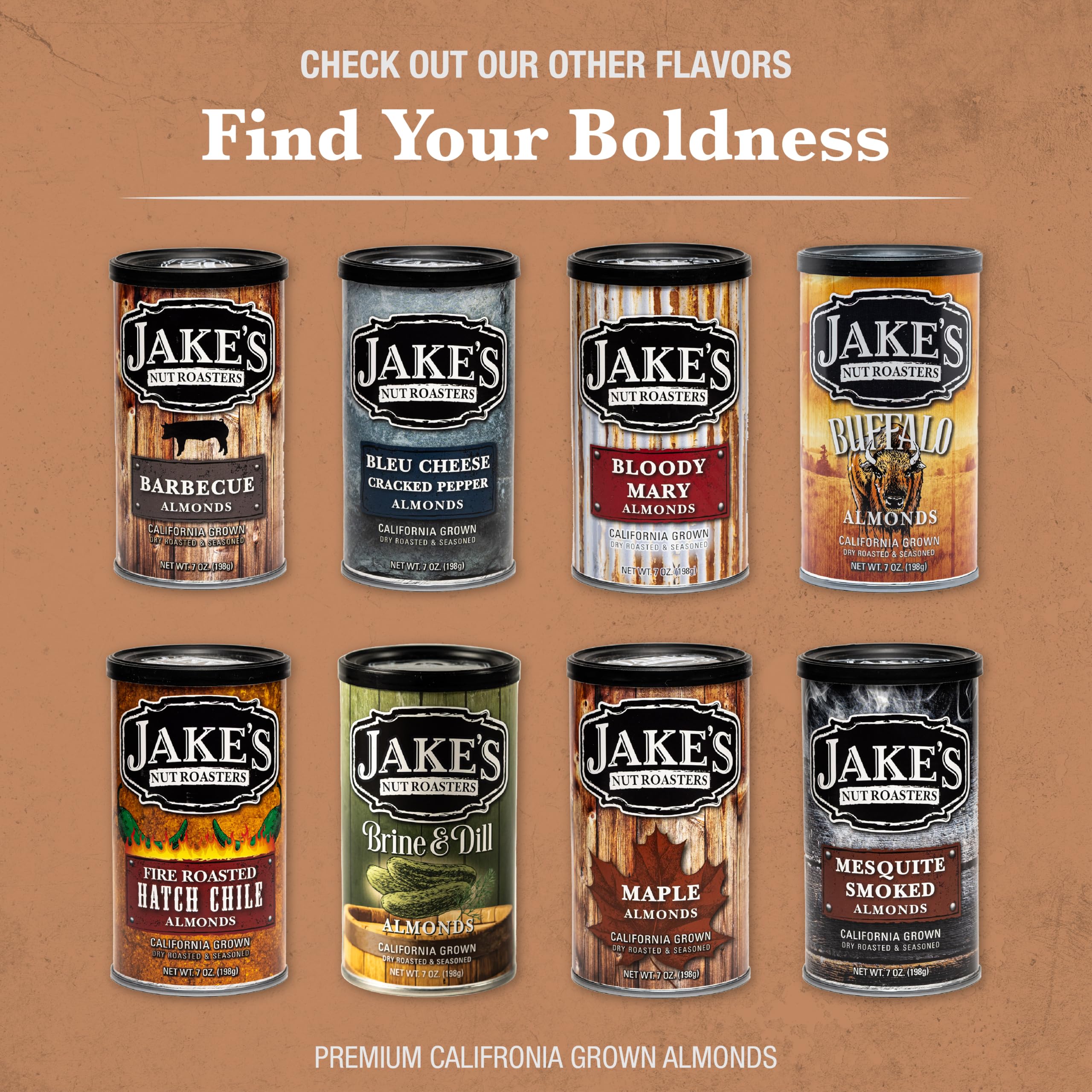 Jake's Nut Roasters mesa de desayuno con lata, ideal para compartir