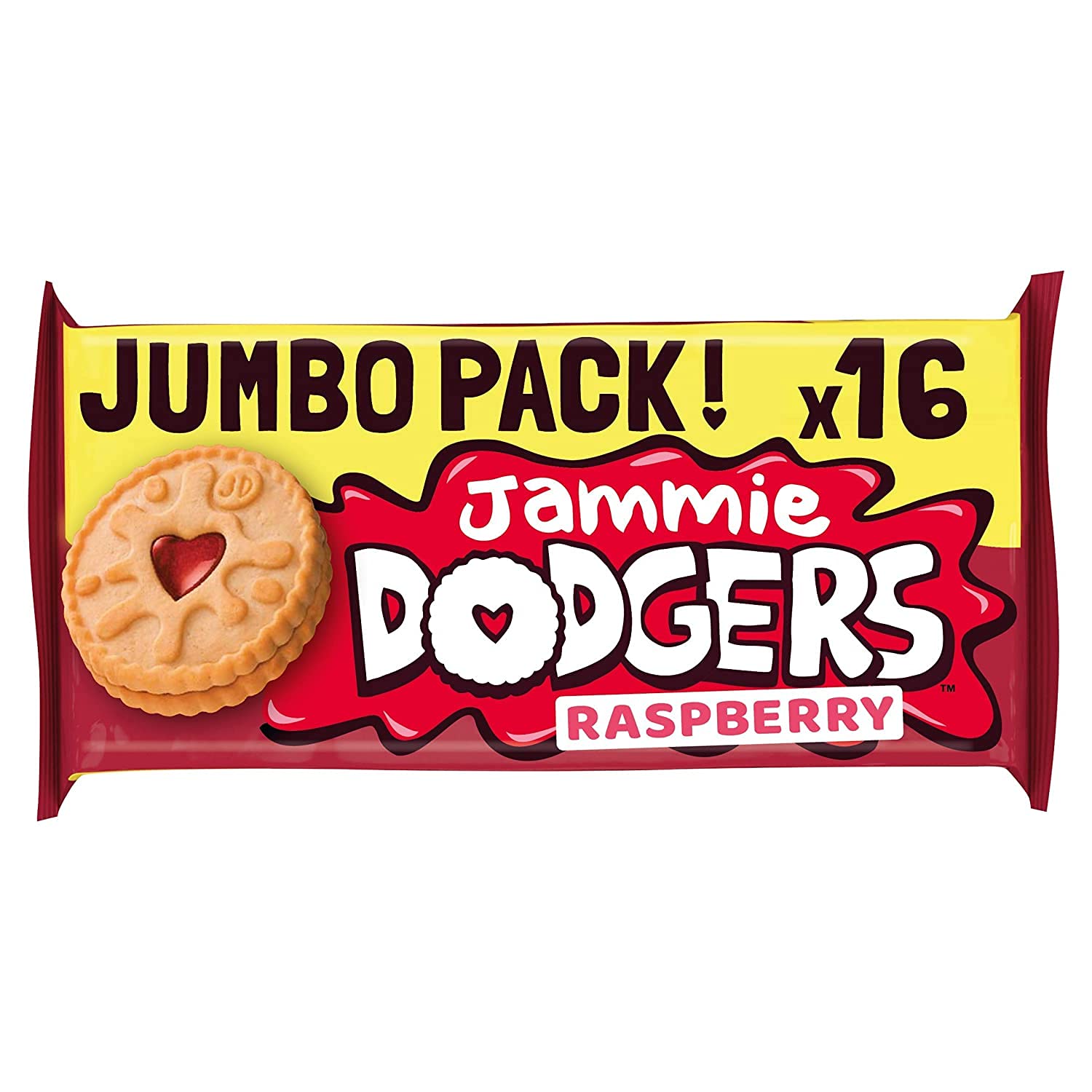 Jammie Dodgers imagen frontal del pack muestra el producto y facilita identificación rápida