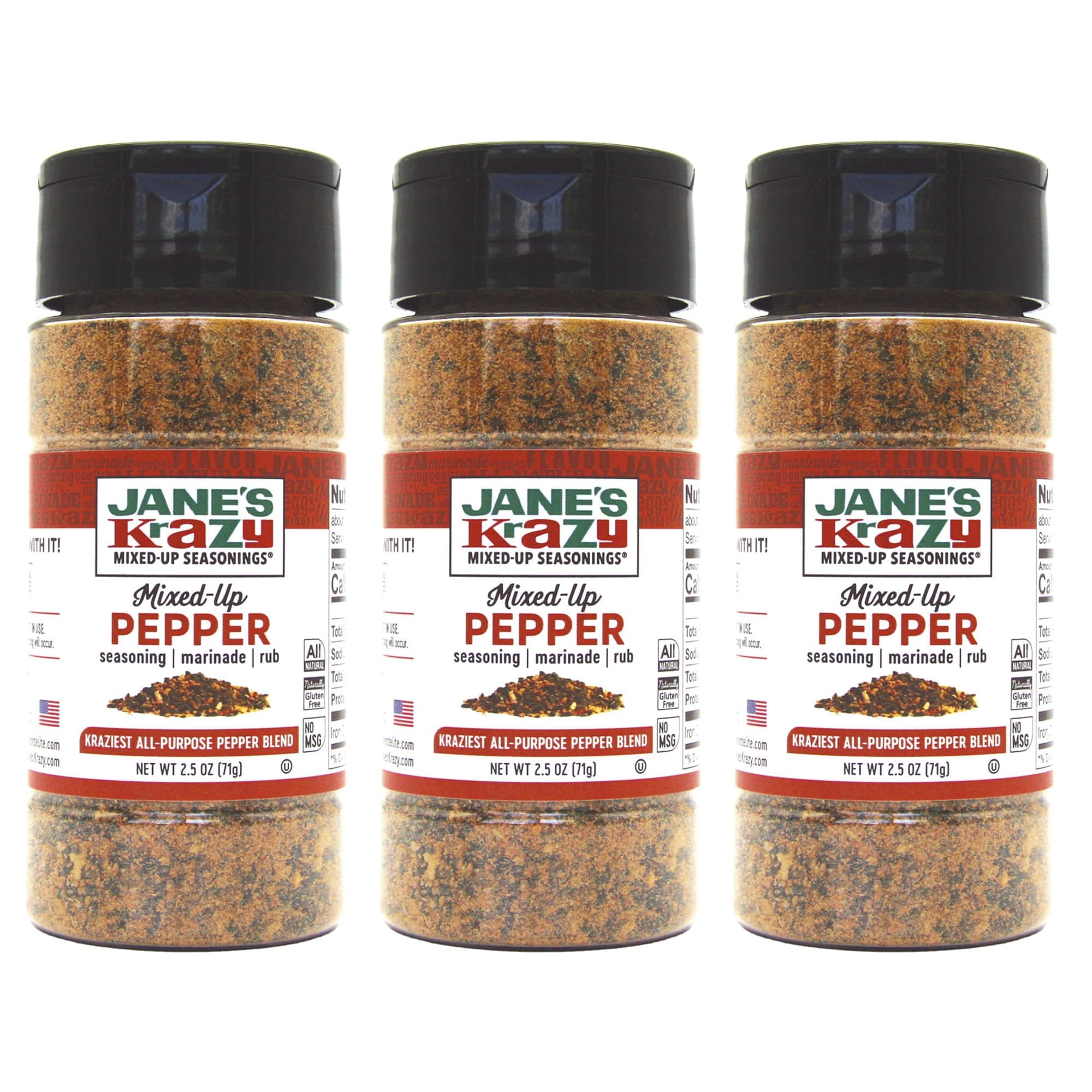 Jane's Krazy frasco en mano para apreciar tamaño 2.5 oz y uso fácil