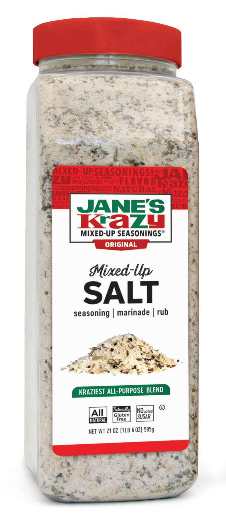 Jane's Krazy primer plano de la mezcla para ver granulosidad y aportar sabor fácil