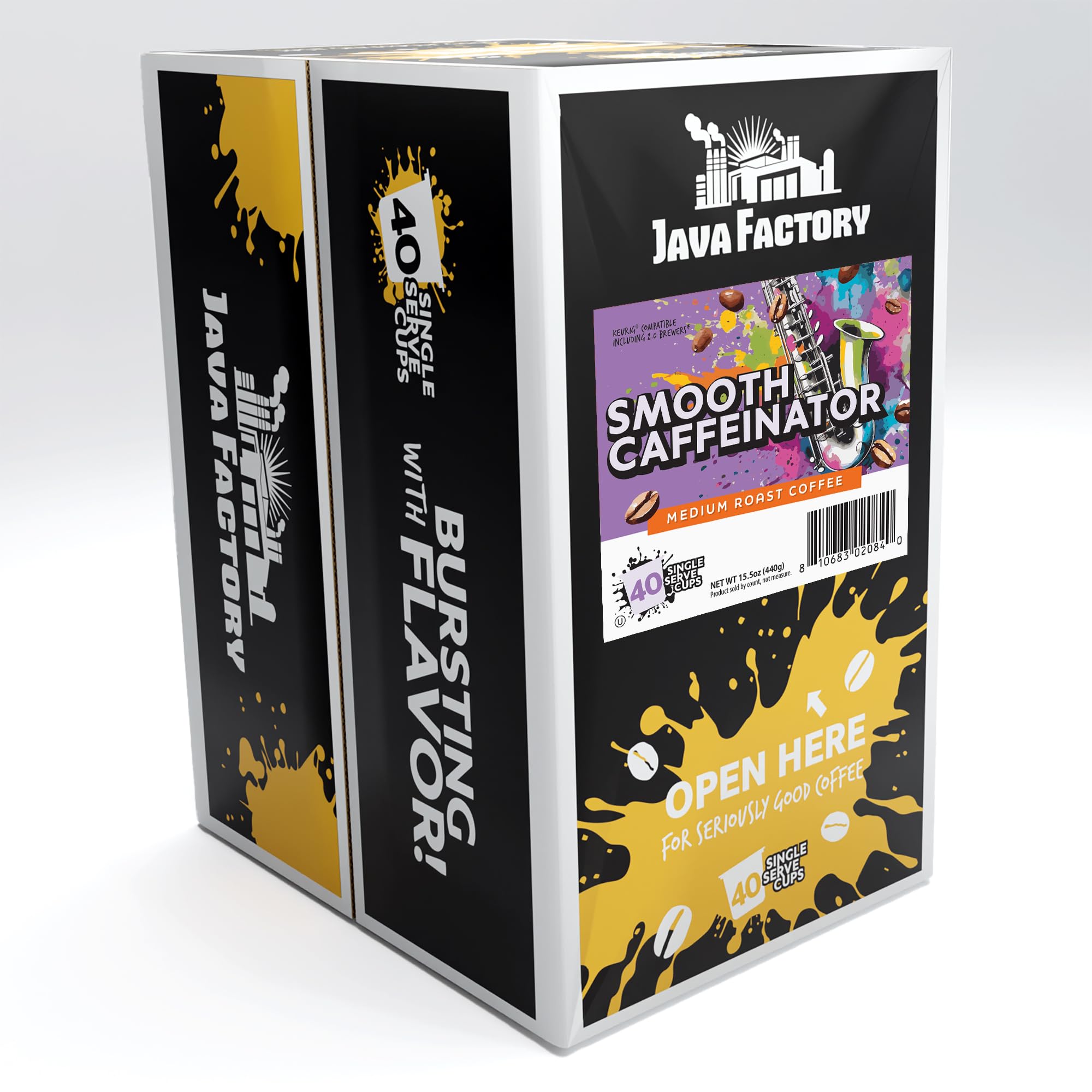 Java Factory cápsula primer plano detalle del sello que conserva el aroma