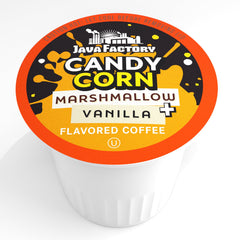 Java Factory etiqueta con información de compatibilidad y sabor