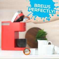 Java Factory taza servida con espuma evocando sabor a s'mores