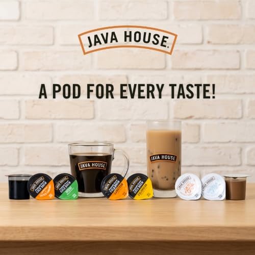 Java House cápsula junto a una taza para comparar tamaño práctico