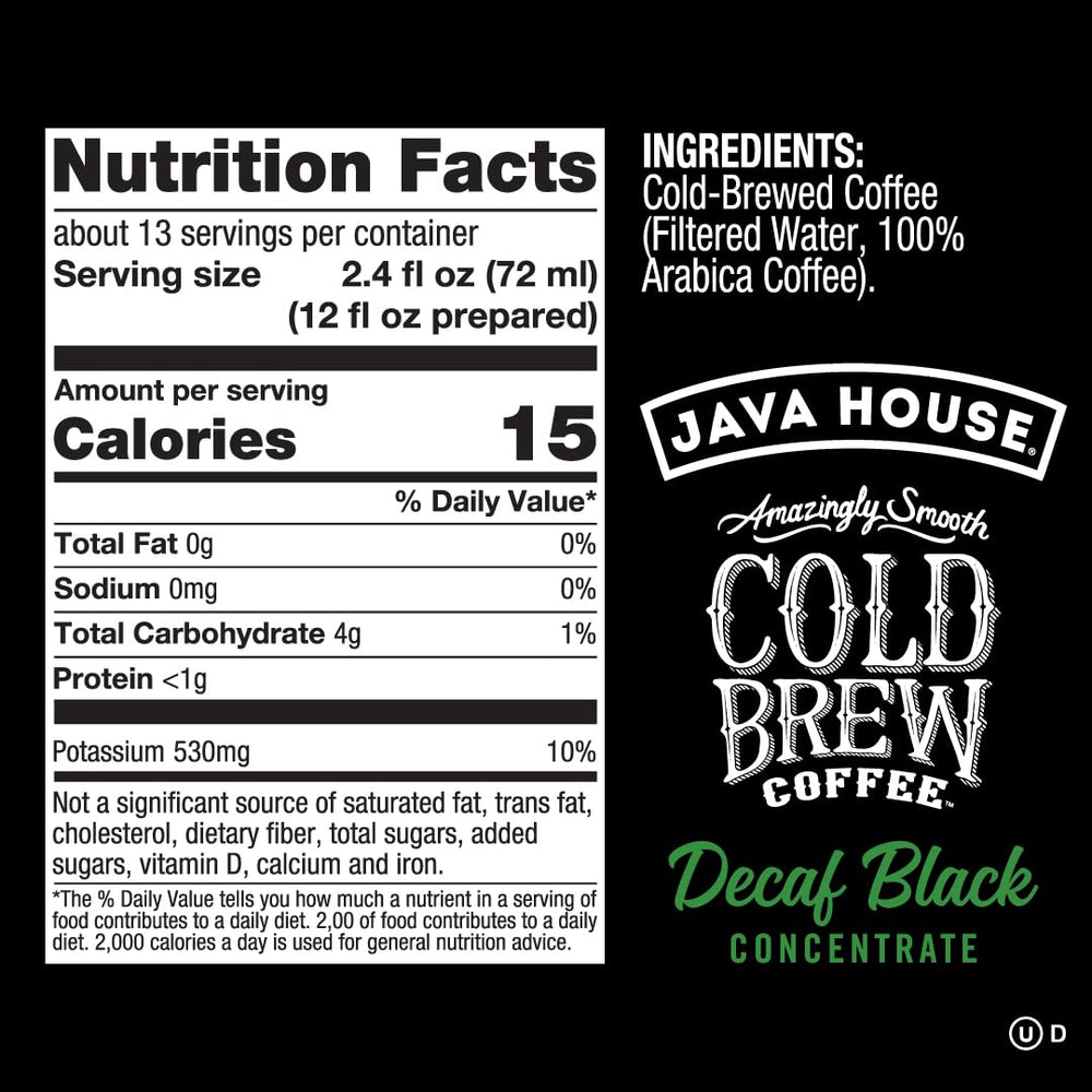 Java House junto a objetos para comparar tamaño de botella