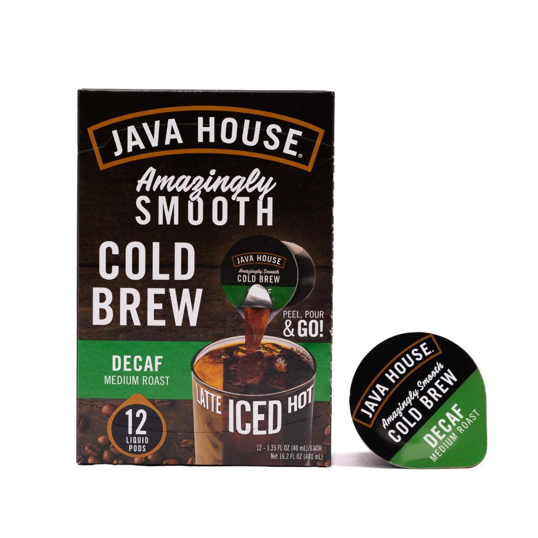 Java House empaque frontal mostrando 12 cápsulas y conveniencia