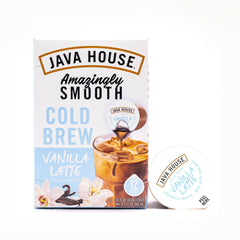 Java House primer plano de cápsula con tapa fácil de pelar y uso rápido