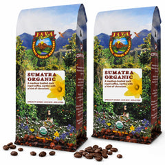 Java Planet frente del paquete mostrando 32oz y beneficio de frescura