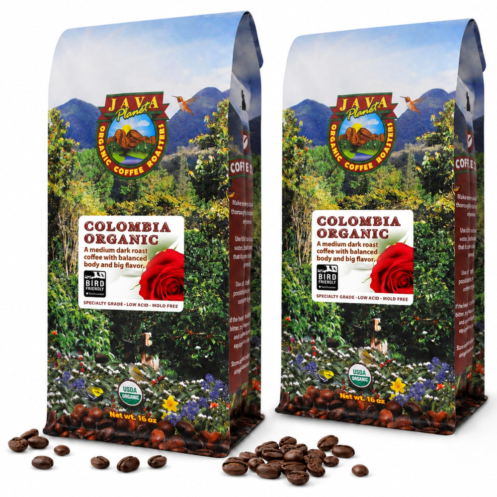 Java Planet paquete frontal 32oz mostrando diseño y tamaño útil