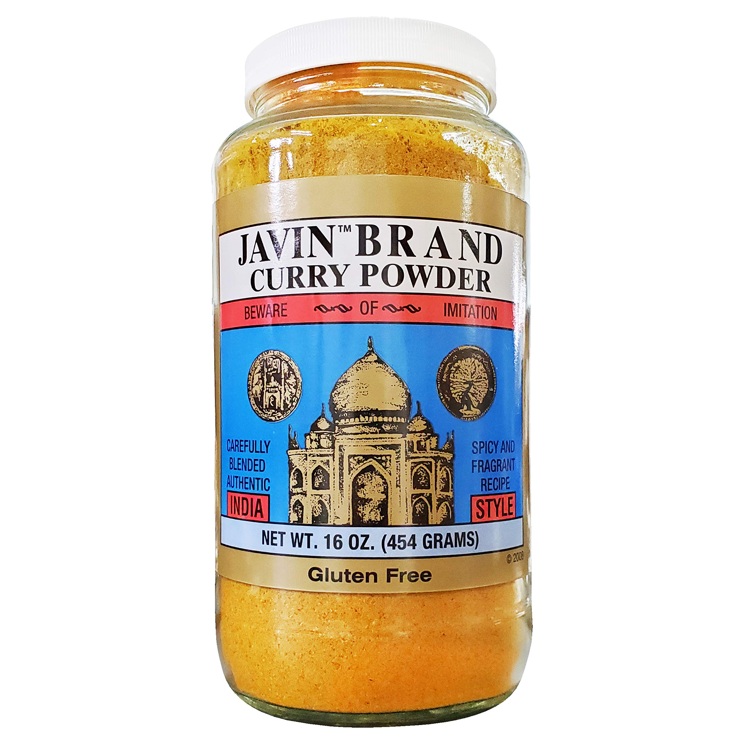 JAVIN POWDER envase frontal de 1 libra mostrando etiqueta sin gluten y uso versátil