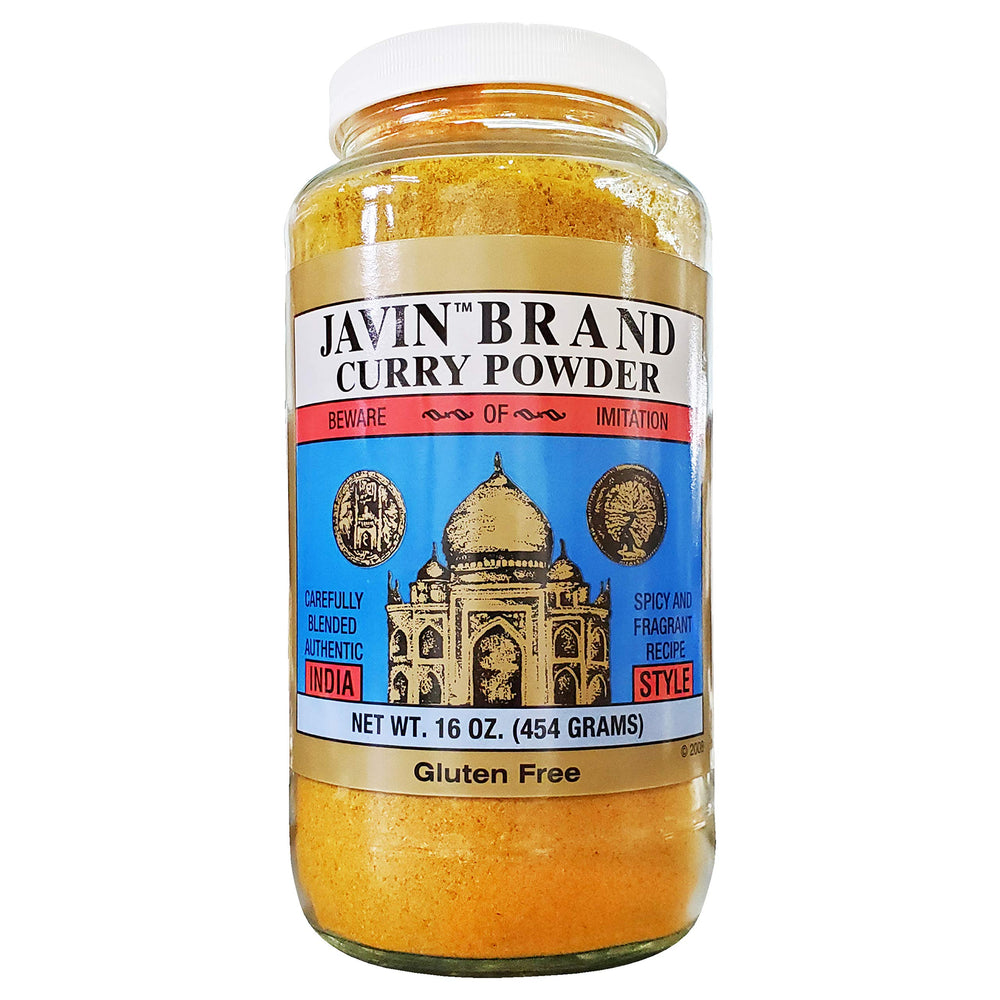 JAVIN POWDER envase frontal de 1 libra mostrando etiqueta sin gluten y uso versátil