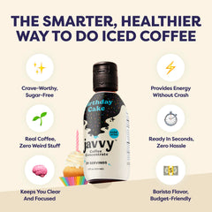 Javvy vaso de iced coffee preparado con concentrado, refrescante