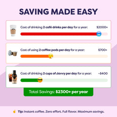 Javvy primer plano de textura del concentrado, revela consistencia suave y mezcla fácil