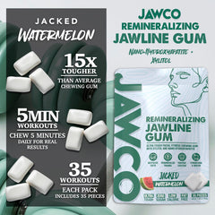 JAWCO primer plano de textura del chicle que destaca la resistencia y durabilidad