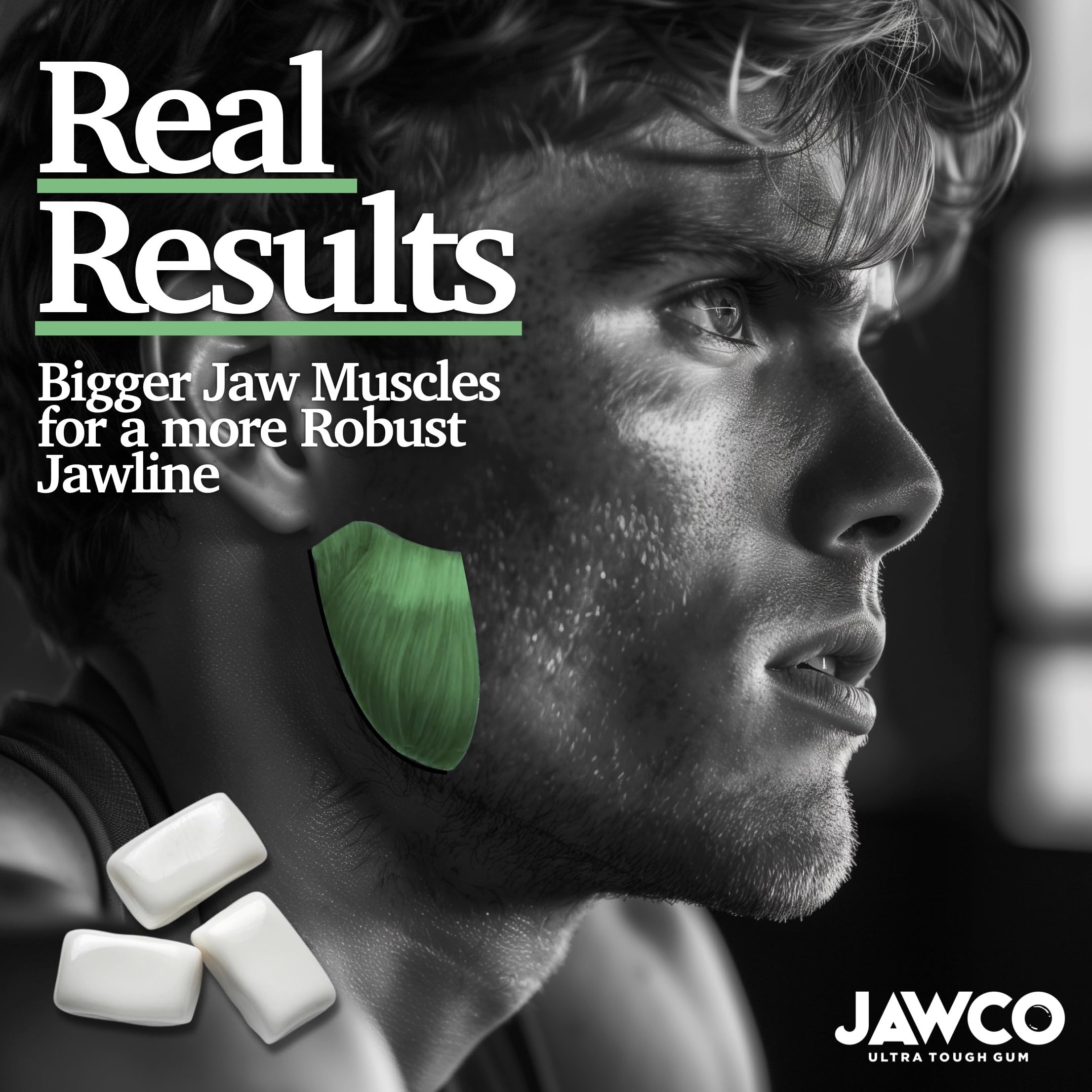 Retrato lifestyle usando JAWCO para definir contorno mandibular