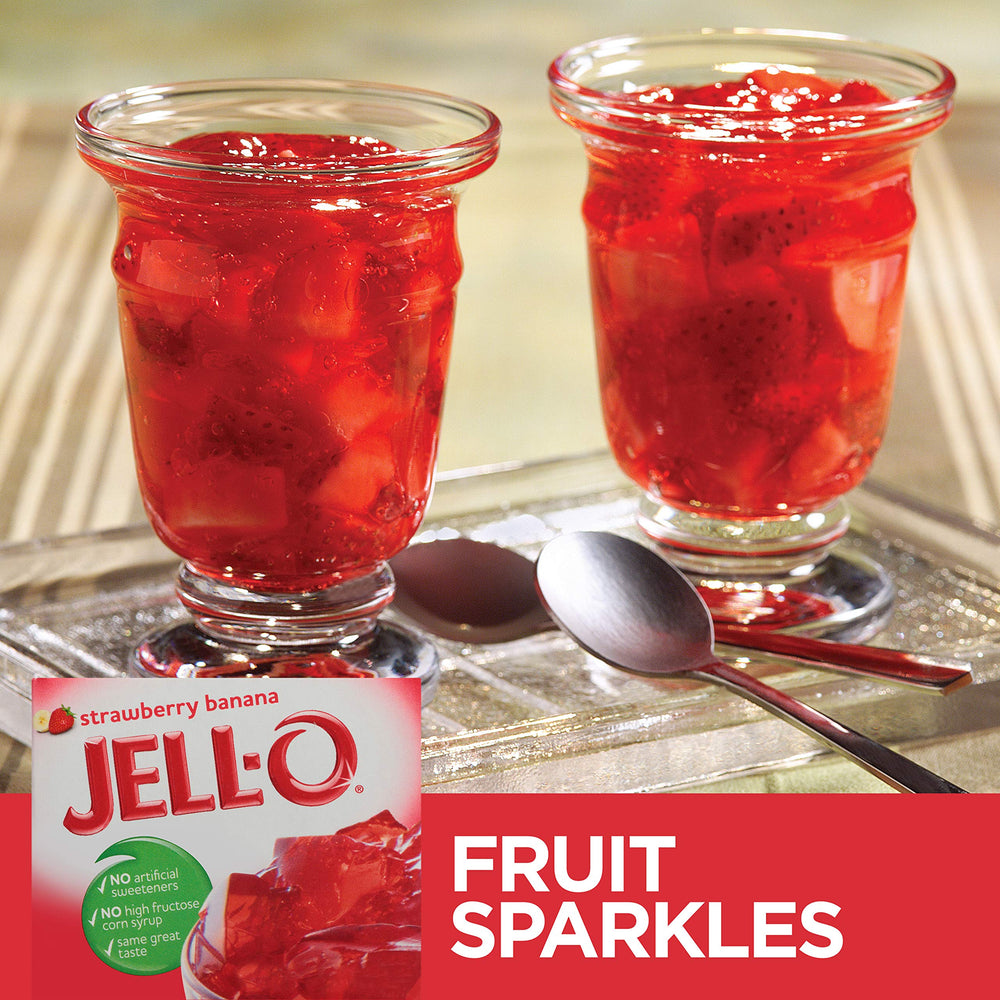 JELL-O caja en mano para comparar tamaño y rendimiento