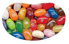 Bote Jelly Belly en una mesa de fiesta mostrando variedad y atractivo para invitados