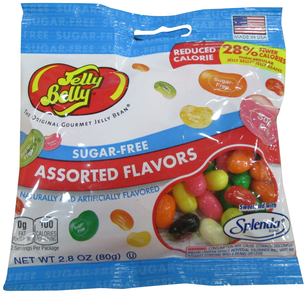 Jelly Belly frente del paquete con bolsas selladas, conveniencia y frescura