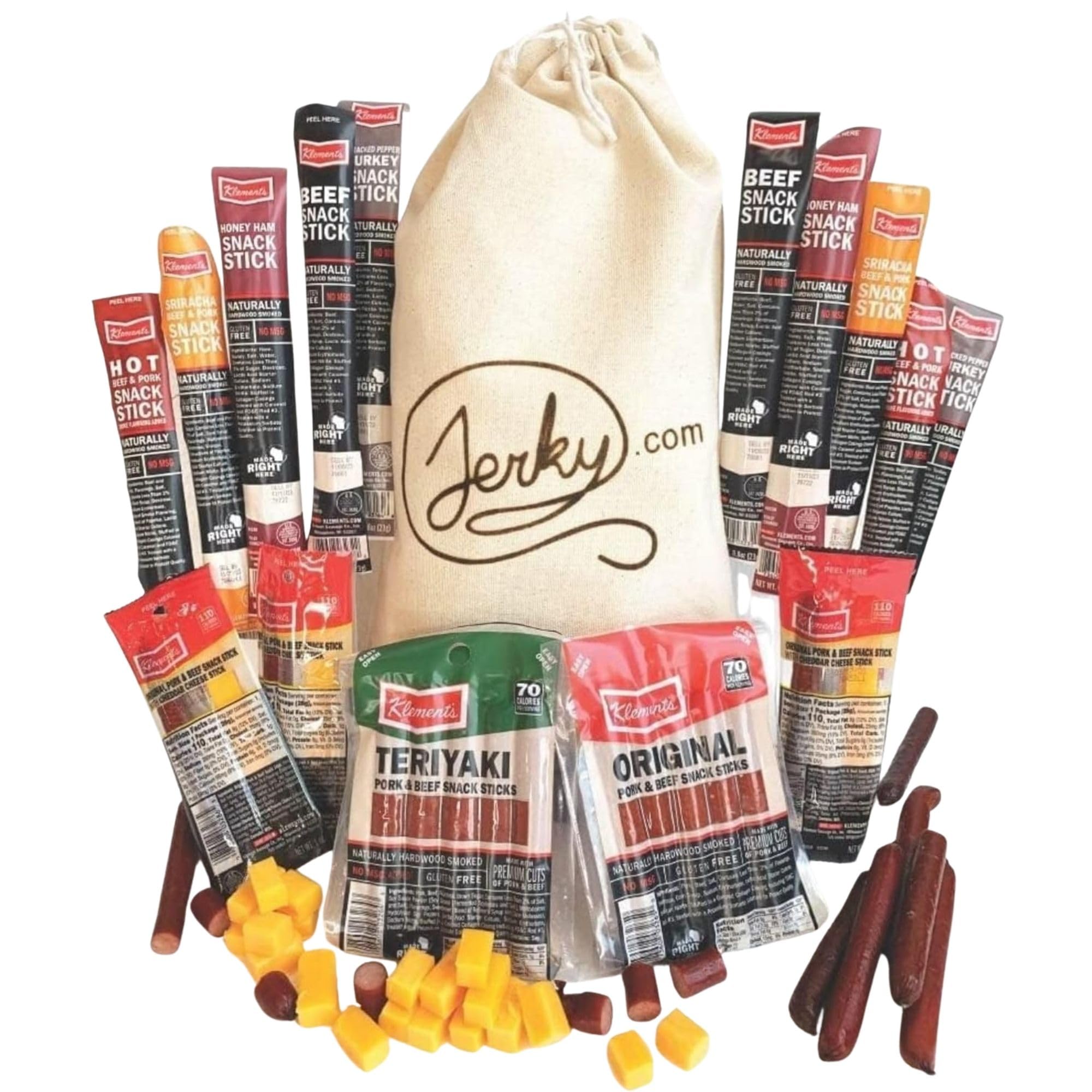 Jerky.com bolsa de yute hecha a mano como empaque elegante y reutilizable