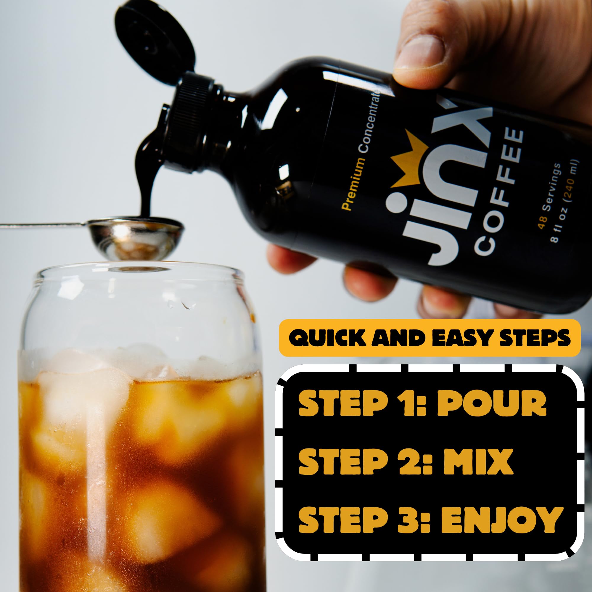 Jinx Coffee mezcla con leche formando crema y sabor equilibrado
