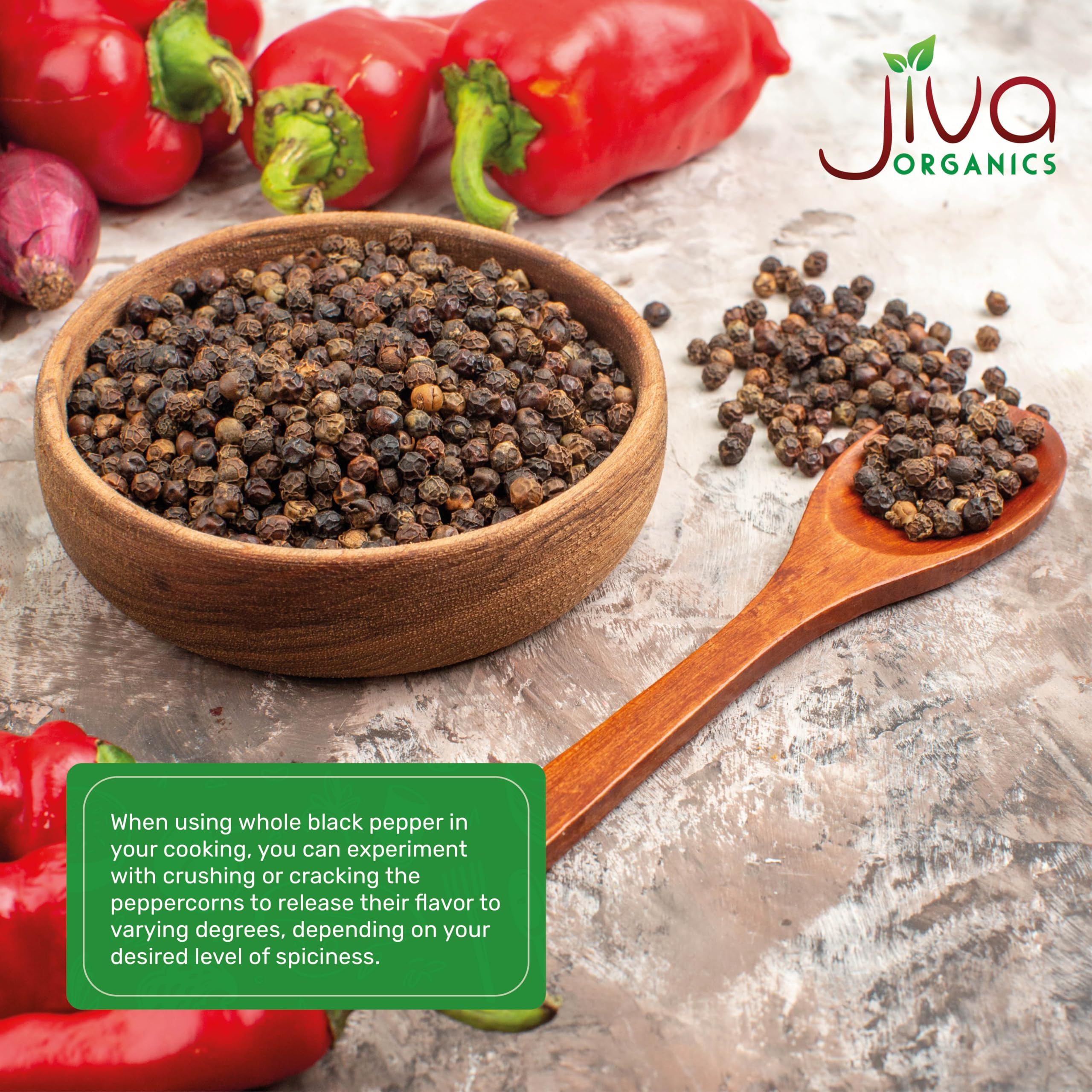 Etiqueta Jiva Organics con certificación USDA Organic y detalles del producto