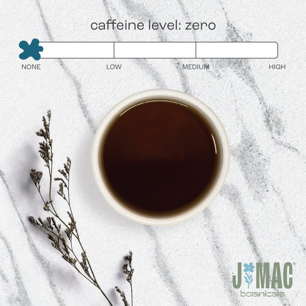 J MAC BOTANICALS etiqueta de certificación orgánica visible, garantía orgánica