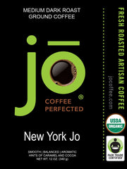 Jo Coffee primer plano del molido que resalta textura