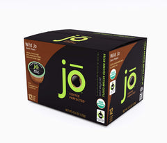 Jo Coffee detalle de cápsula TruPur destacando textura compostable y sello vegetal