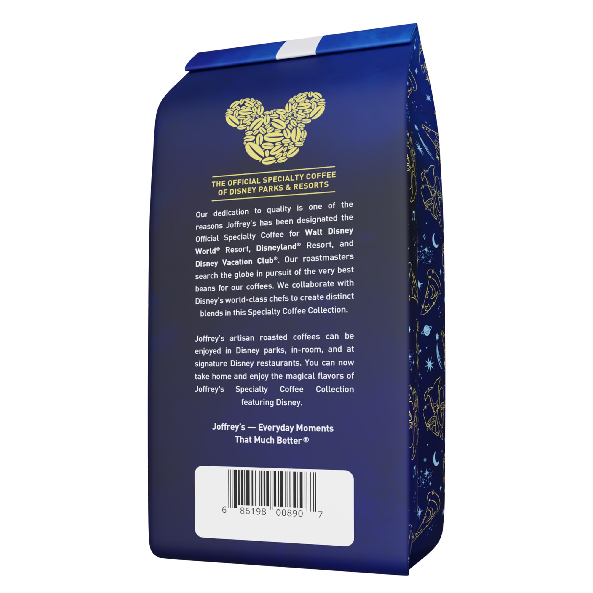 Joffrey's Coffee primer plano del grano molido mostrando textura y aroma concentrado