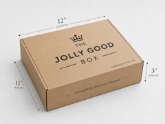 Jolly Good Care Packages primer plano de snacks, variedad y calidad visible