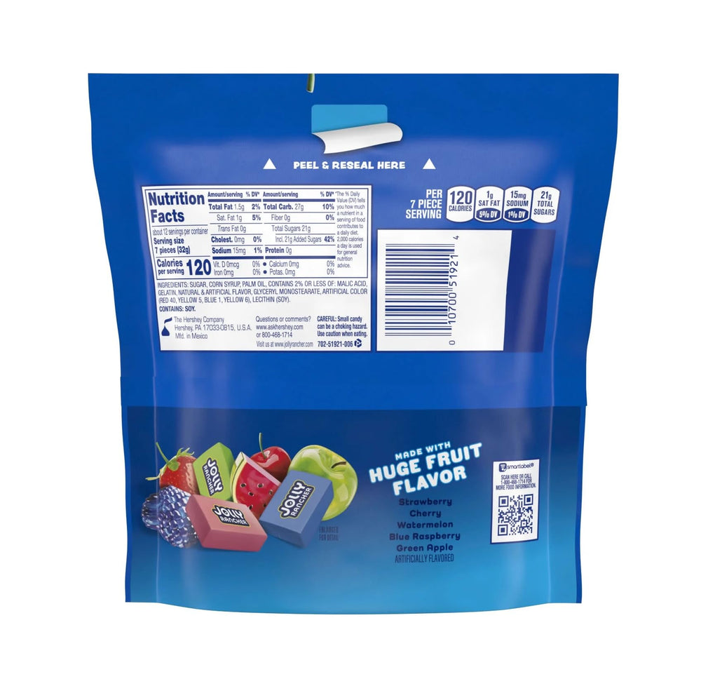 Jolly Rancher primer plano textura del caramelo, masticabilidad visible