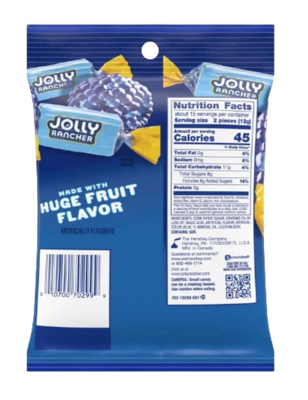 Jolly Rancher mano abriendo pieza envuelta para compartir fácilmente