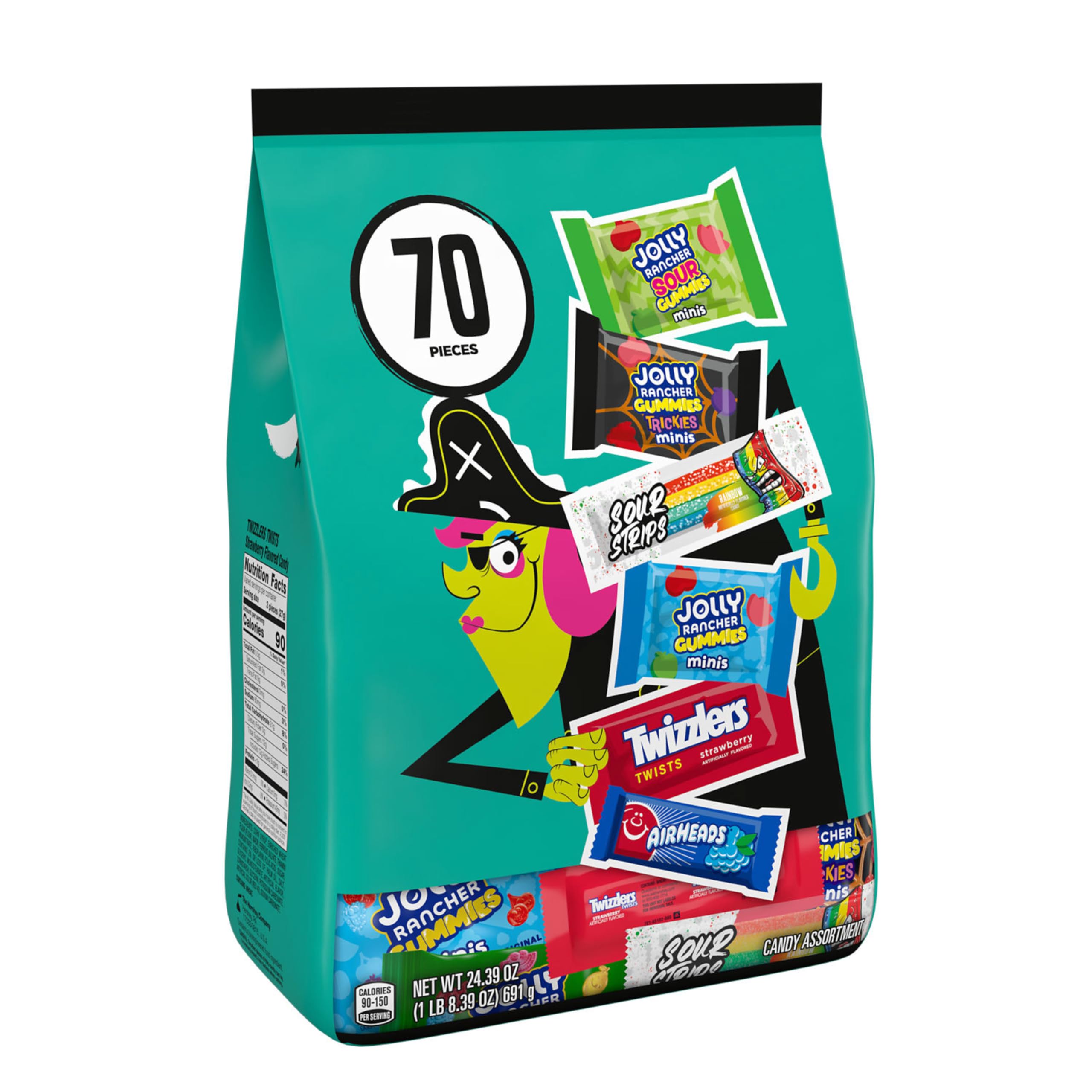 Jolly Rancher tiras SOUR STRIPS en foco, acidez y color para variedad