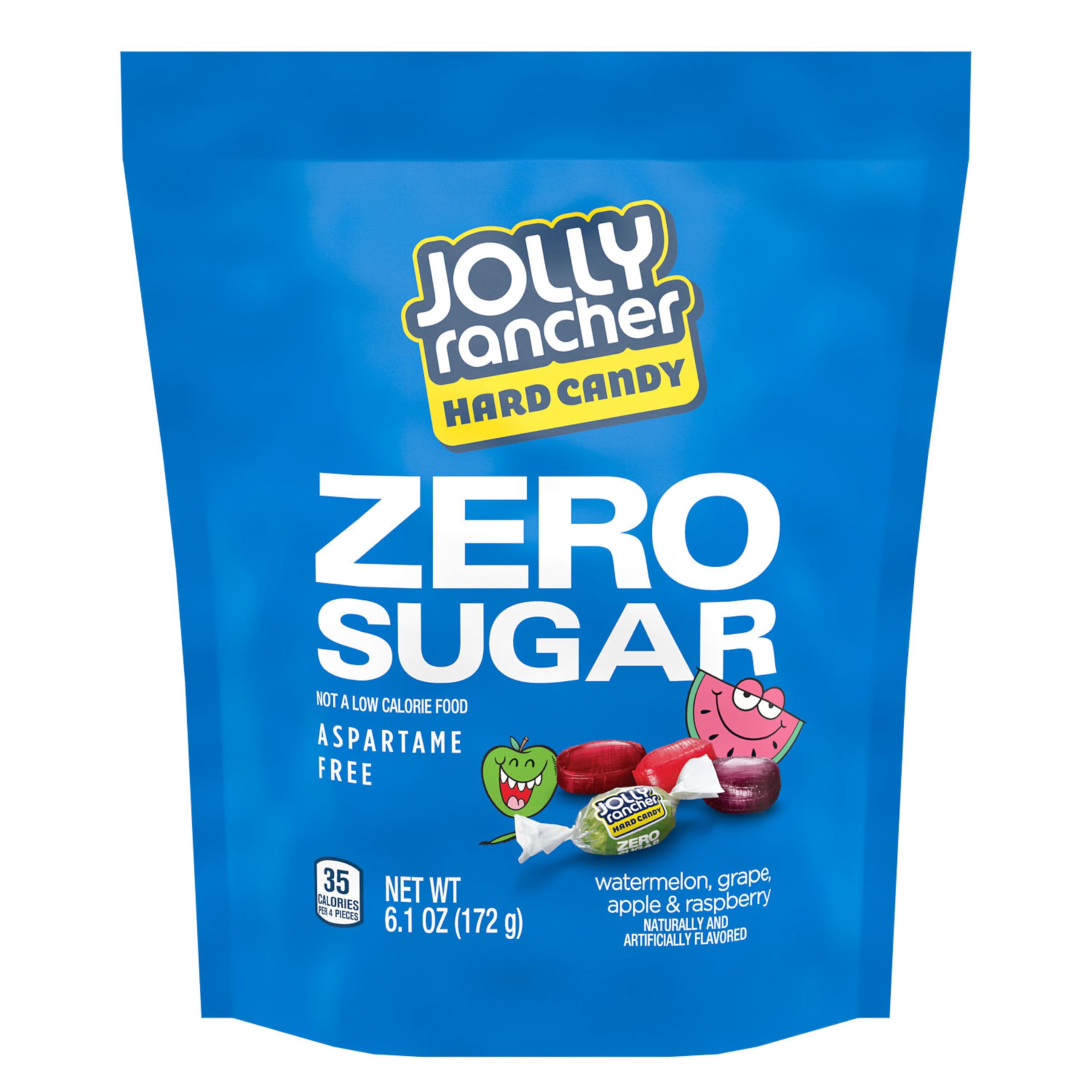 Jolly Rancher caramelo junto a una moneda para comparar tamaño práctico
