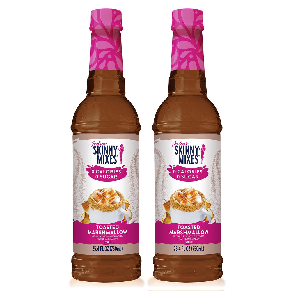 Jordan's Skinny Mixes botella frontal con sabor Toasted Marshmallow, añade sabor sin azúcar