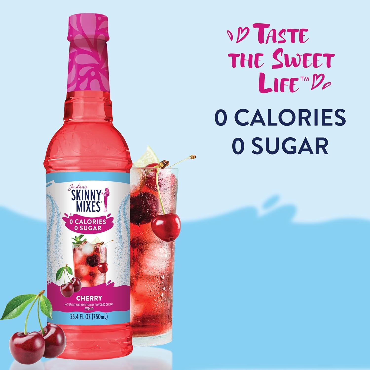 Jordan's Skinny Mixes jarabe en mocktail decorado, alternativa sin azúcar