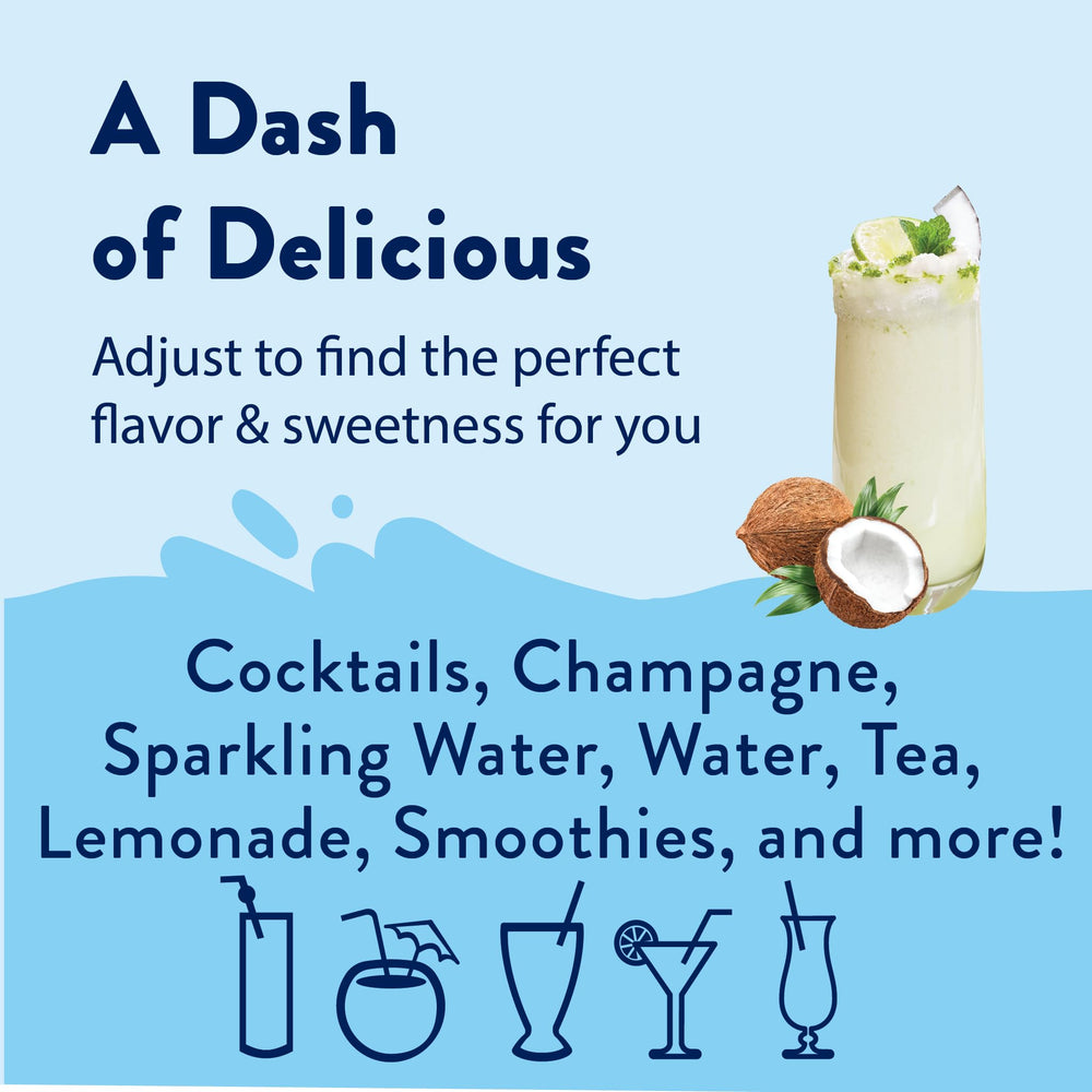 Jordan's Skinny Mixes jarabe coco vertido en limonada, refresco tropical keto-amigable