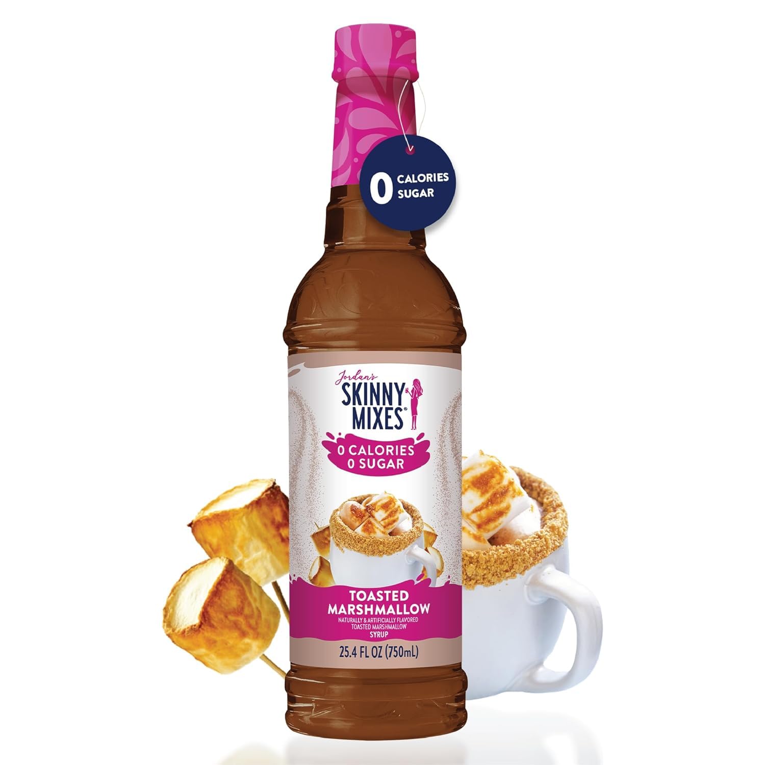 Jordan's Skinny Mixes en latte caliente, aporta malvavisco tostado y aroma reconfortante