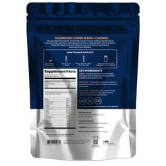 Journey Supplements polvo de mushroom coffee mostrando textura fina y cremosa