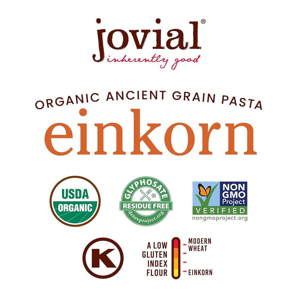 Jovial etiqueta con ingredientes y certificados orgánicos que garantiza trazabilidad