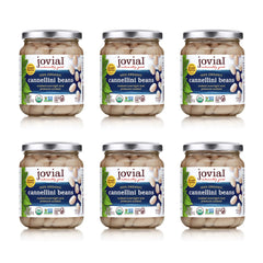 Jovial frasco frontal cannellini muestra etiqueta y vidrio, conveniencia y origen