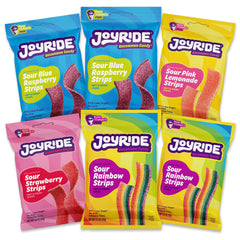 JOYRIDE paquete frontal mostrando seis bolsas, ventaja de variedad y conveniencia