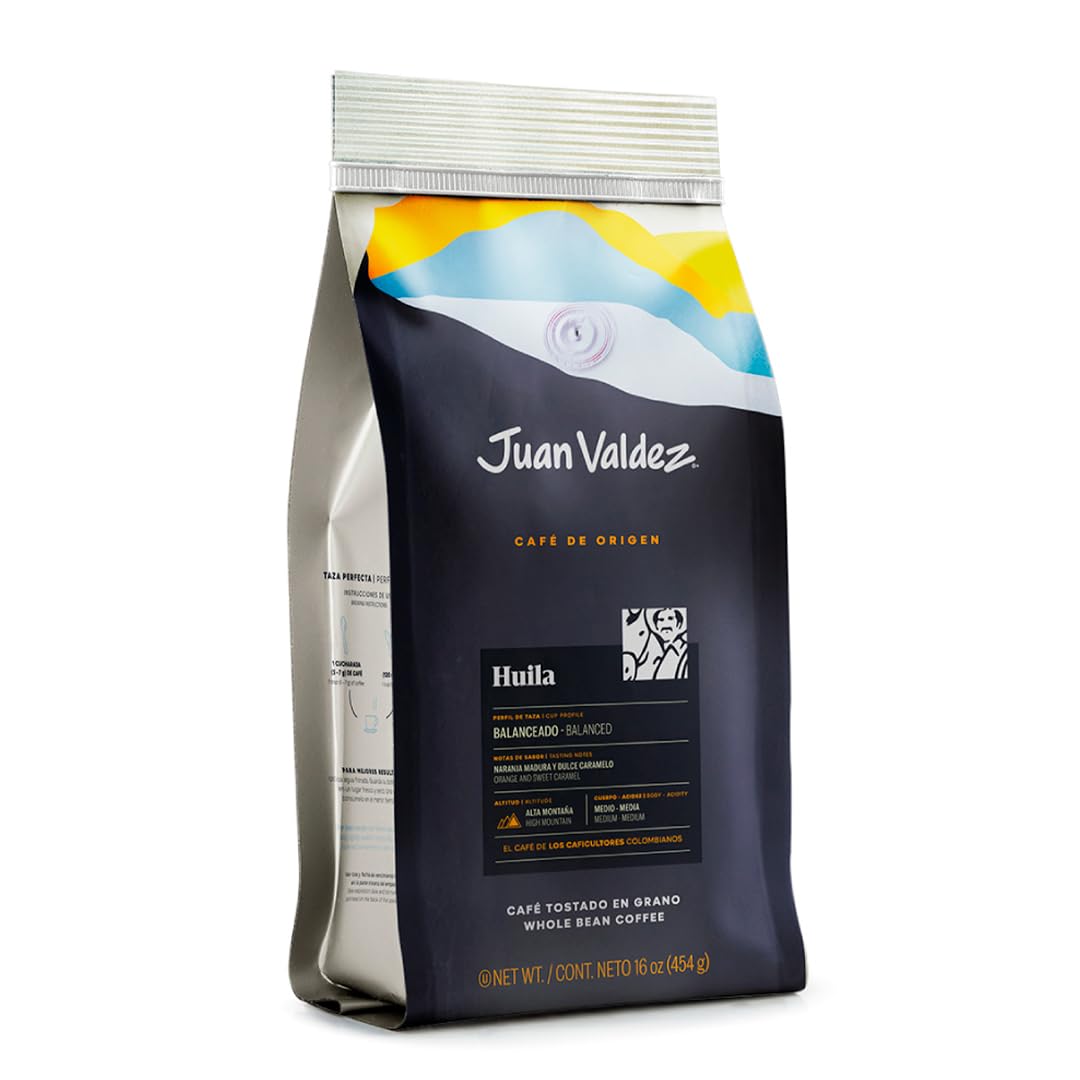 Juan Valdez empaque frontal Huila 16 oz mostrando marca y tamaño