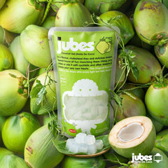 Detalle de textura de Jubes mostrando firmeza y jugosidad al morder